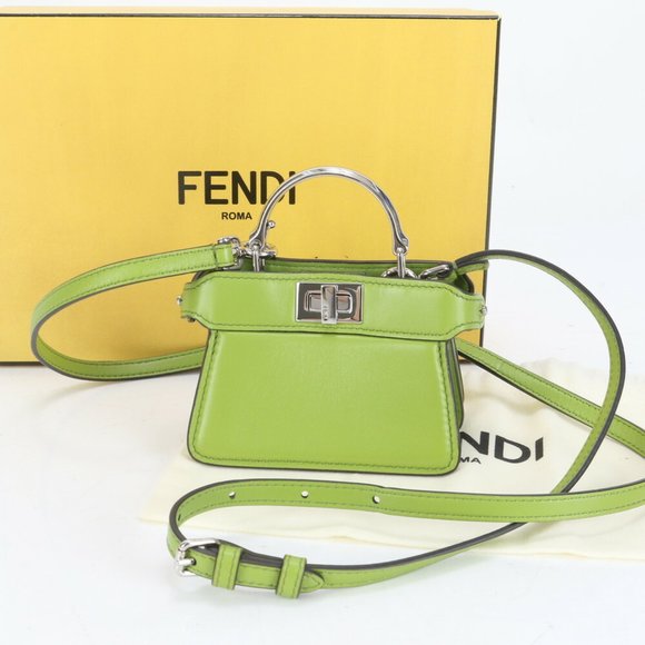 Fendi Peekaboo Micro I.C.U. Leather Shoulder Bag/Handbag 7AS106 Women's - Picture 1 of 10